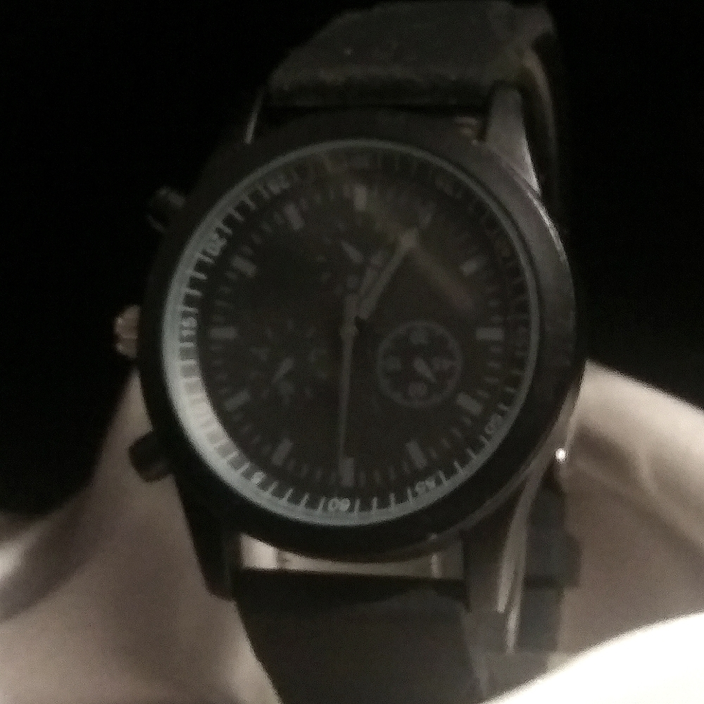 NWOT All Black Military Style Watch